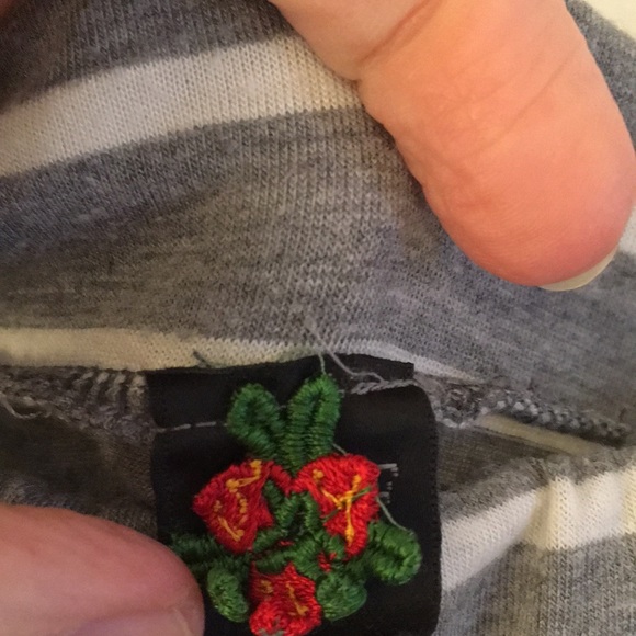 Gray and cream cotton model knit maxi skirt - Picture 5 of 6